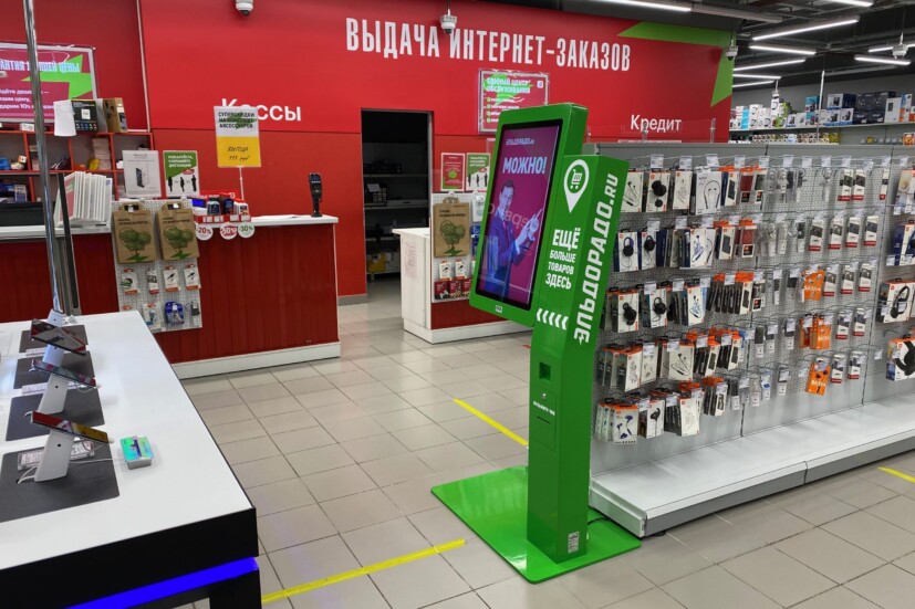 Электронная витрина ТАЧПЛАТ в магазинах "Эльдорадо"